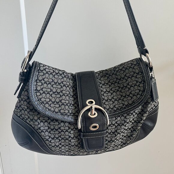 Y2K Coach Soho Black Leather Purse - #F10926 - Picture 1 of 4